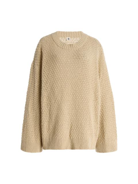 April Cotton Slub Yarn Sweater tan