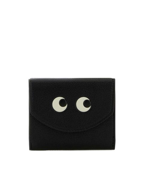 grained-leather eyes wallet