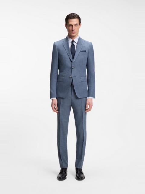 TWO-PIECE SLIM-FIT SUIT IN COTTON AND VIRGIN WOOL