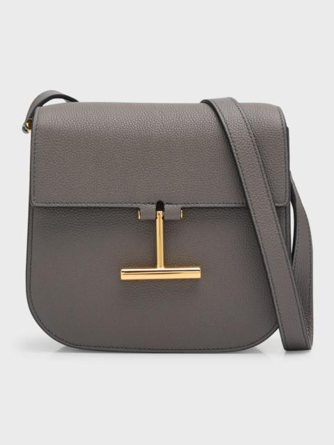 Tara Mini Crossbody in Grained Leather with Leather Strap