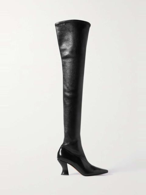 Leather over-the-knee boots