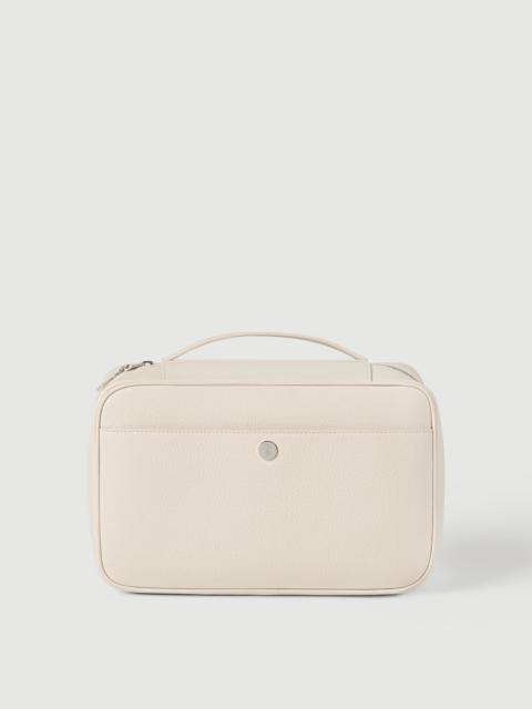 Fine grain calfskin travel beauty case