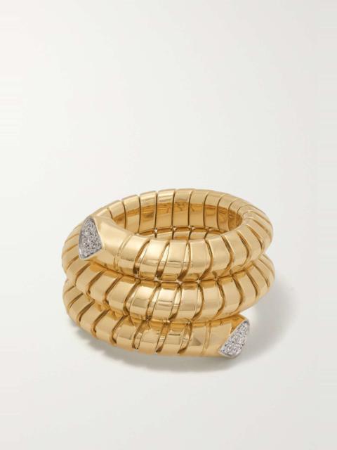 Trisola 18-karat gold diamond ring