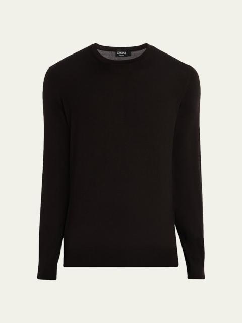 Men's Cashseta Cashmere and Silk Crewneck Sweater