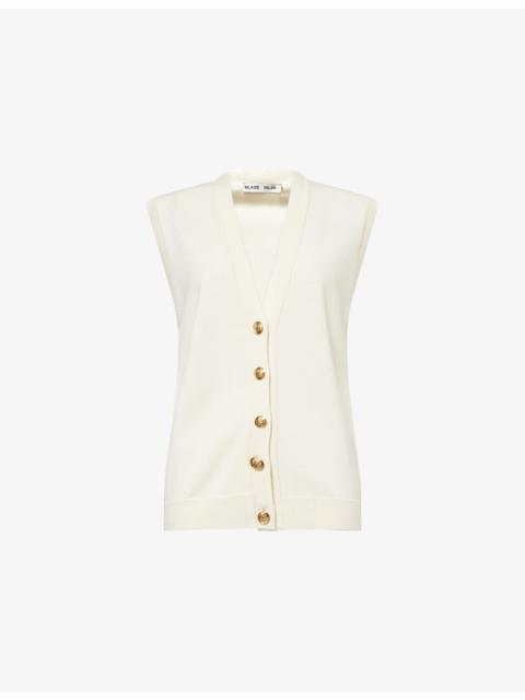 Maine Wool-Blend Knitted Gilet