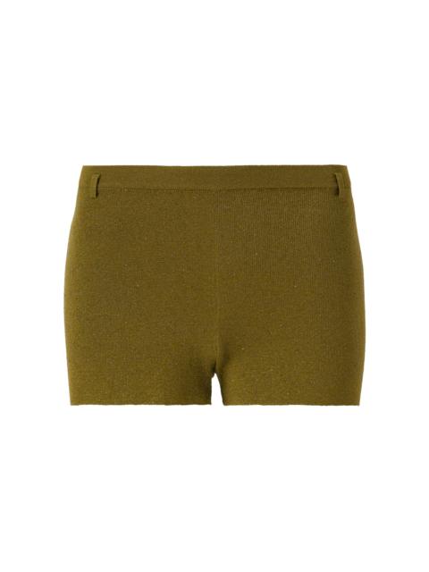 Sou Metallic Knit Shorts khaki