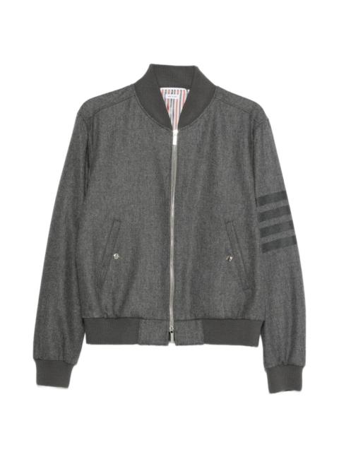 stripe-detail bomber jacket