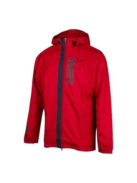 adidas Sports Zipper Hooded Jacket Purple EK4625