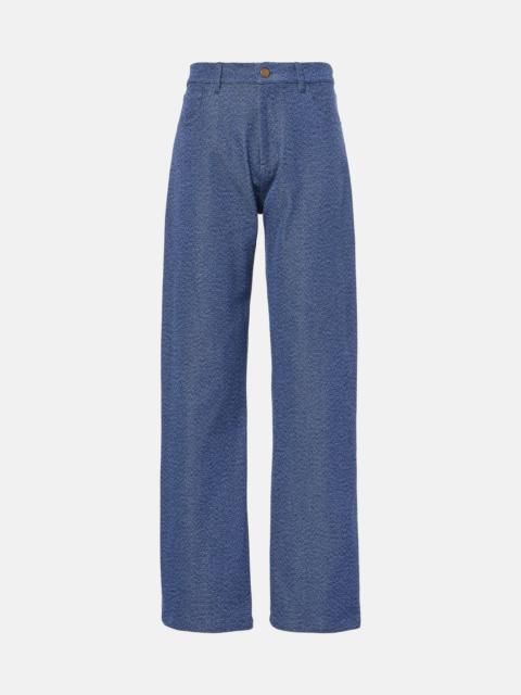 Axel cotton-blend straight pants