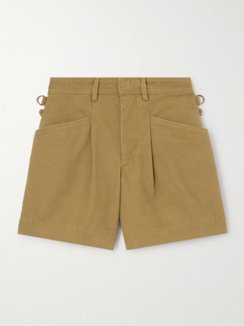 Fairy Pleated Cotton-canvas Shorts