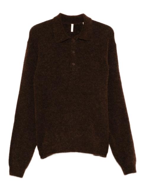 polo-neck buttoned sweater