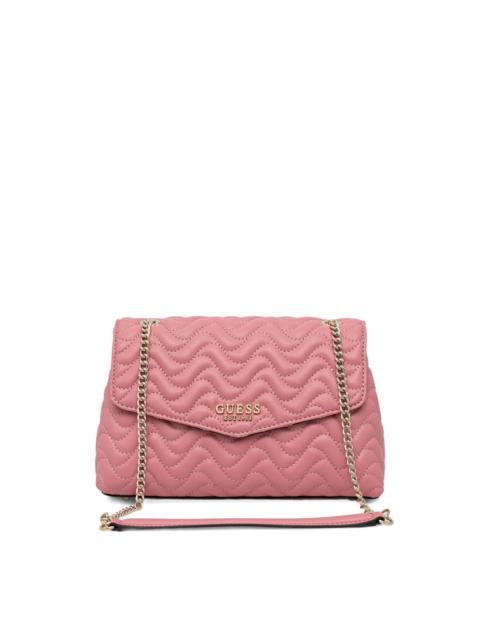 quilted chain-strap cross body bag