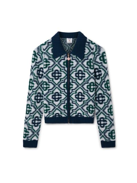 Monogram Knit Zip Jumper | Casablanca Paris