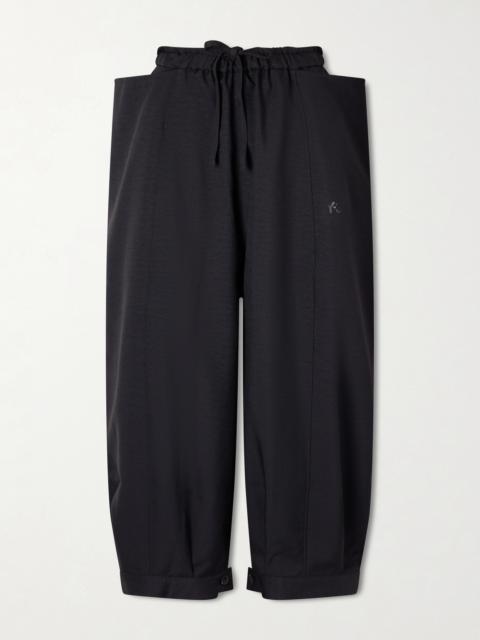 + Y-3 Cropped Recycled-jersey Wide-leg Pants