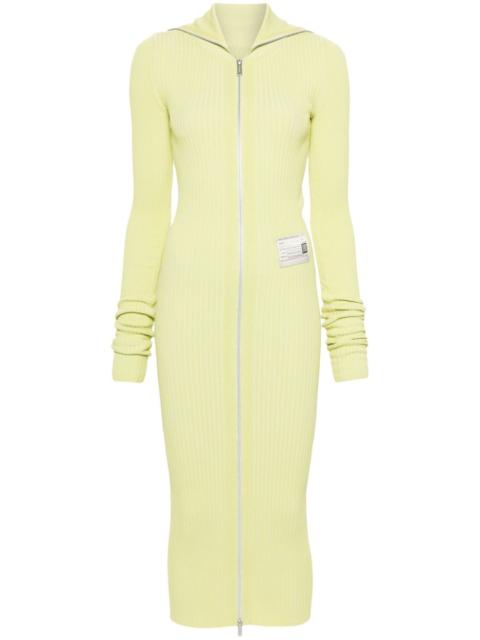 logo-patch midi dress