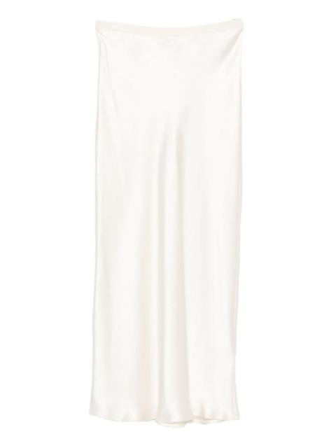 silk high-rise skirt