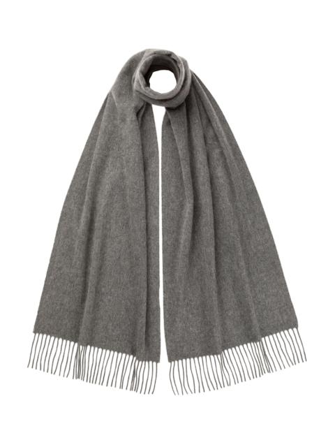 Mid Grey Wide Cashmere Scarf