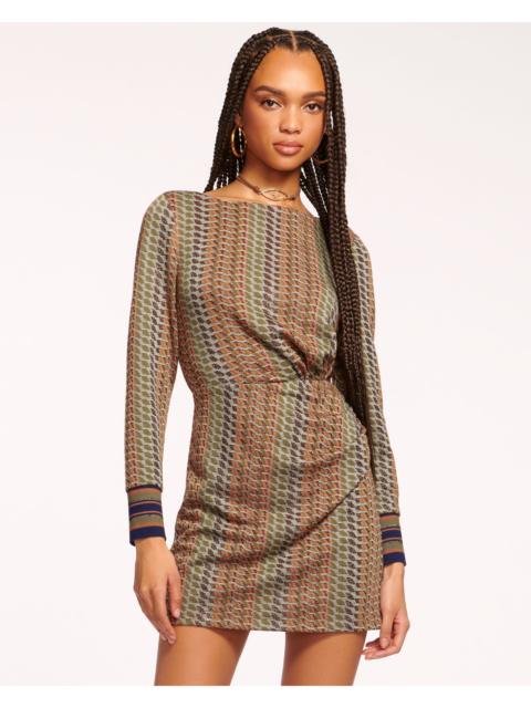 Wheller Ruched Long Sleeve Mini Dress