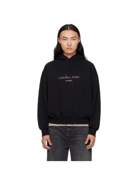 Black Logo Oversized Hoodie