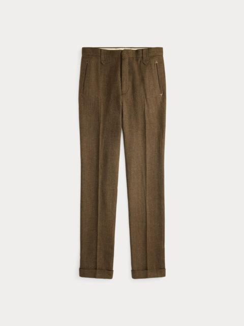 Slim Fit Linen-Wool Western Trouser