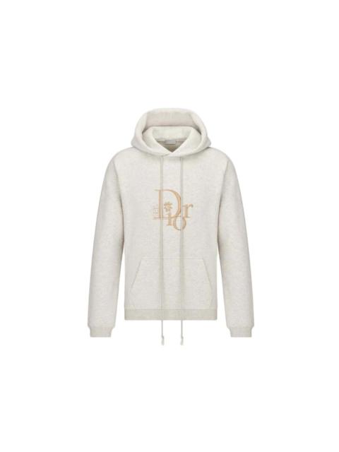 Dior x ERL Hooded Sweatshirt Heathered Gray Cotton Fleece
