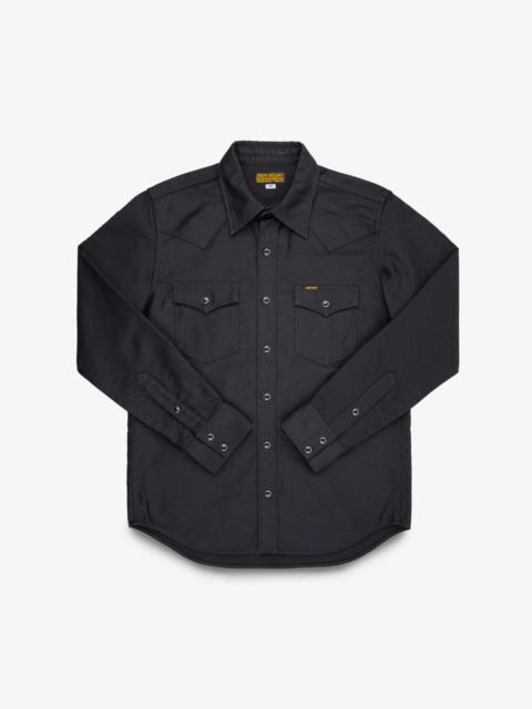 12OZ MILITARY MOLESKIN WESTERN SHIRT - BLACK
