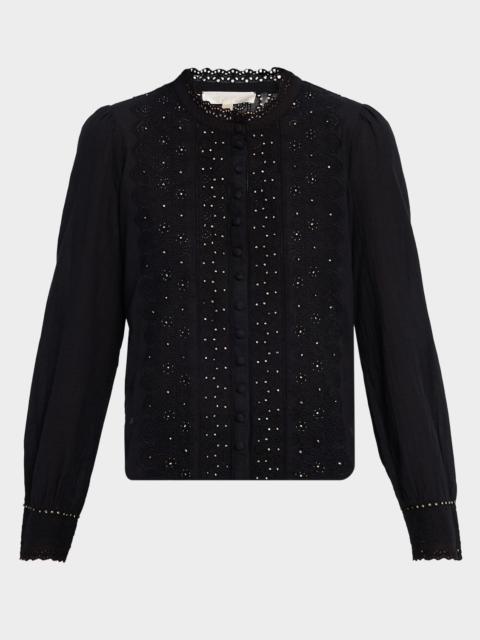 Larine Embellished Cotton Top