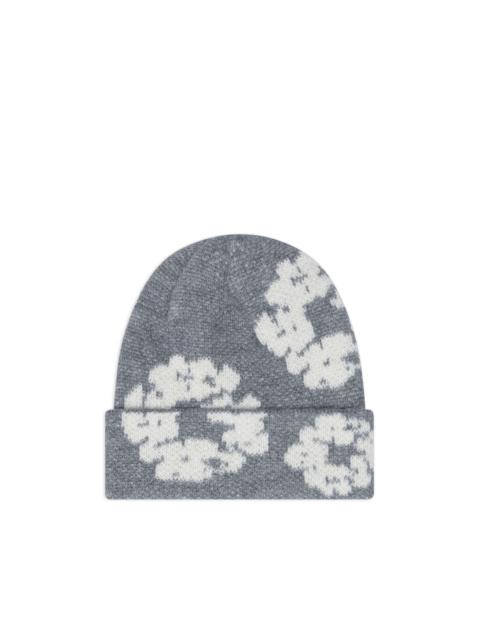 flower-print beanie