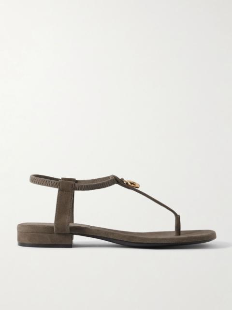 Mindil embellished suede sandals Tan