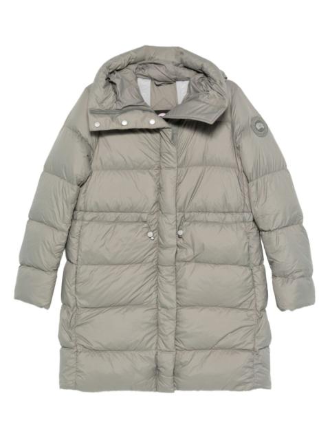 hooded padded coat