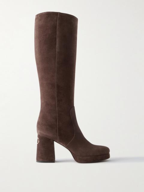 Fawcette 100 Suede Platform Knee Boots