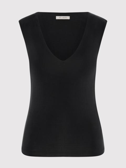 90s Cupro Top - Black
