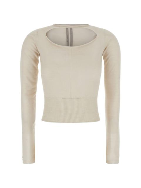cut-out ribbed-hem sweater