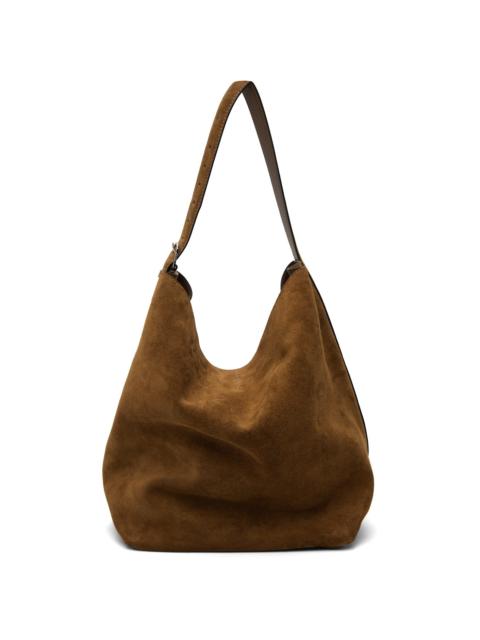 Tan Belted Suede Tote