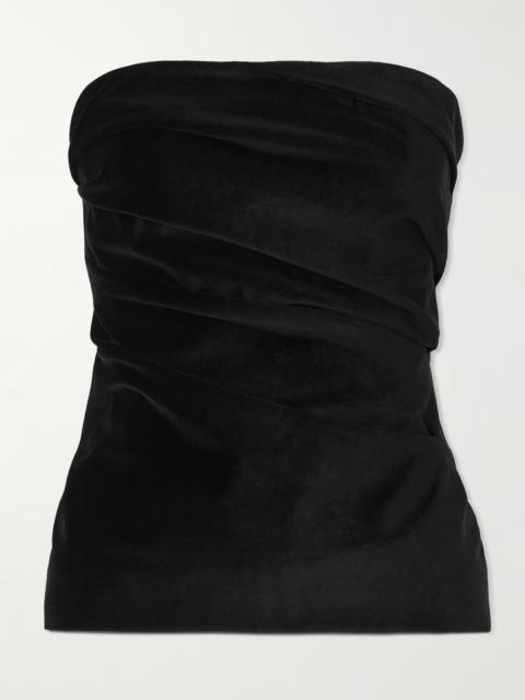 Izel Cotton And Modal-blend Velvet Top