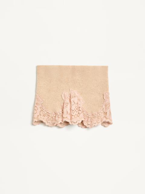 VLOGO SIGNATURE CASHMERE AND LACE HEADBAND