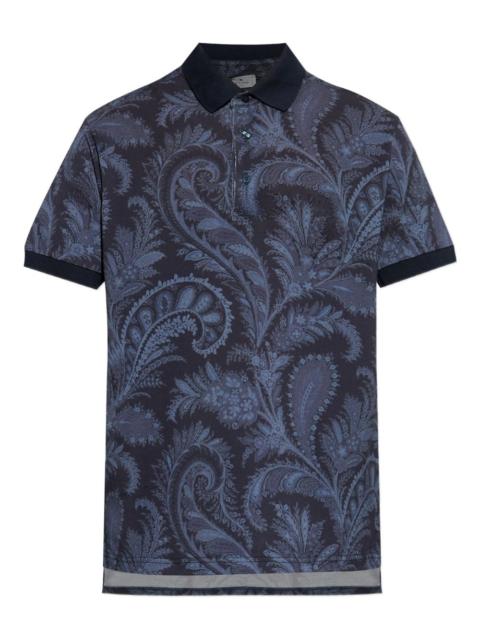 paisley-print polo shirt