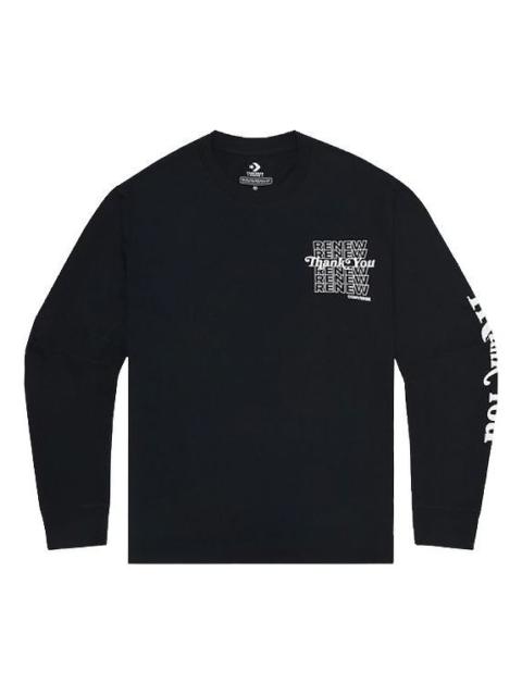 Converse Renew Thank You Long Sleeve Shirt 'Black' 10019500-A03