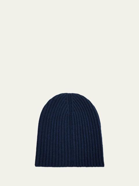 Men's Cashmere Rib-Knit Beanie