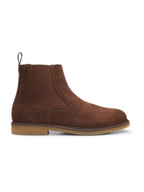 SUEDE CHELSEA BOOTS WITH ELASTICATED PANELS