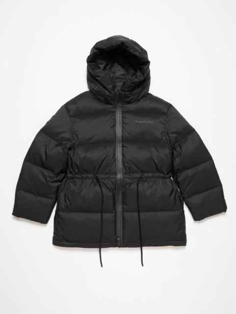 Hooded puffer jacket - Black