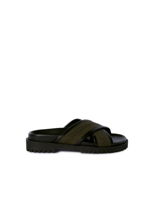 Green/black Chicago Crisscross Sandals