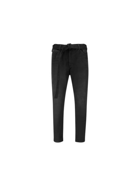OFF-WHITE Belted Low Crotch Slim Fit Denim II Jeans Black
