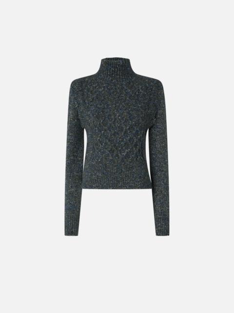 KNIT TURTLENECK WITH CABLE STITCH