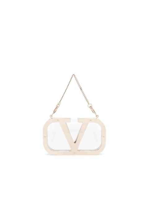 logo-plaque clear clutch