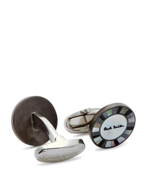 Paul Smith Mother-of-pearl Striped Cufflinks