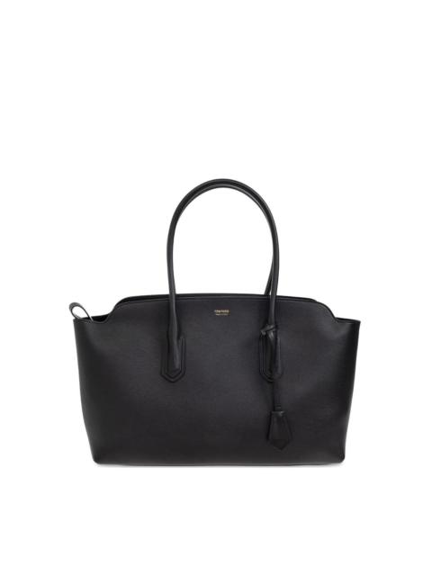 Large leather shopping bag