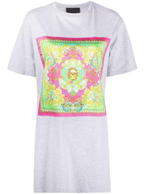 baroque print T-shirt dress