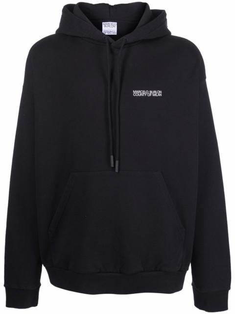 Cross-motif hoodie