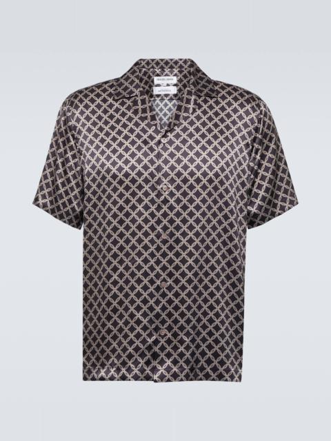 Roberto printed silk bowling shirt
